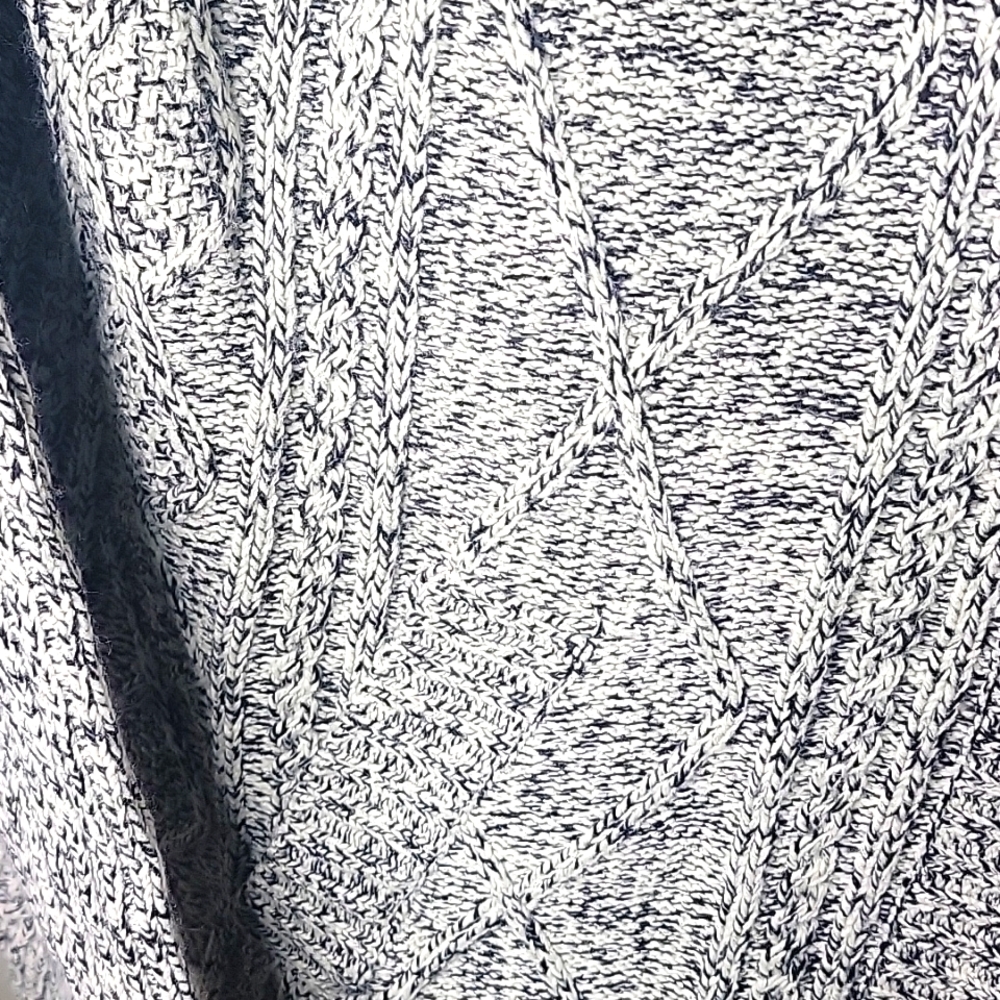 RD Style Daksha Cable Knit Cardigan wrap Style Sweater Gray Size SP - Picture 6 of 10